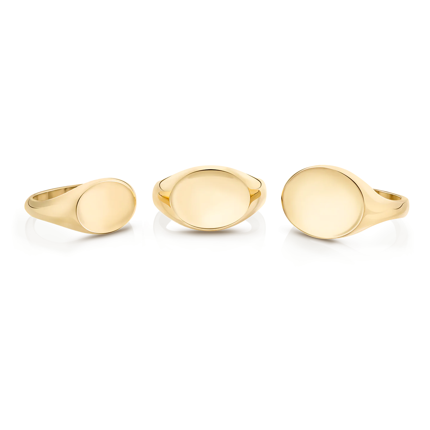 Landscape Oval Signet Ring - Yellow, White, Rose Gold | Rebus 