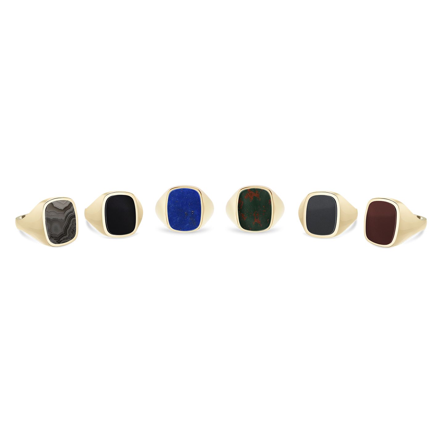 Stone Set Cushion Signet Ring