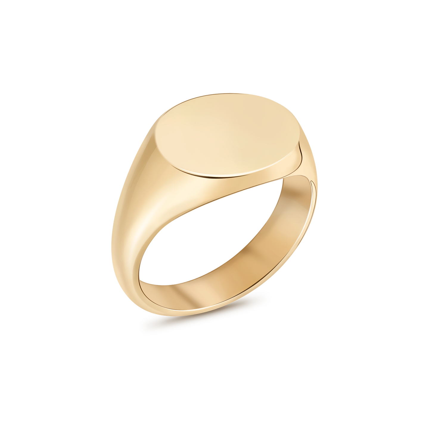 Landscape Oval Signet Ring - Yellow, White, Rose Gold | Rebus