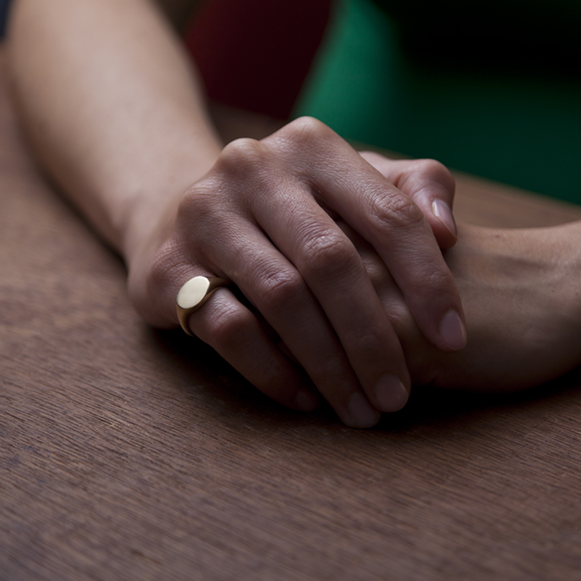 Landscape Oval Signet Ring - Yellow, White, Rose Gold | Rebus